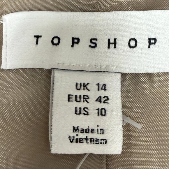NWT Women's TOPSHOP Belted Waist Trench Blazer Tan | Size 10 - Picture 8 of 10